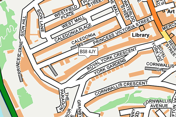 BS8 4JY map - OS OpenMap – Local (Ordnance Survey) BS8 4JY map - OS OpenMap – Local (Ordnance Survey)