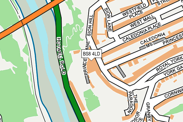 BS8 4LD map - OS OpenMap – Local (Ordnance Survey)
