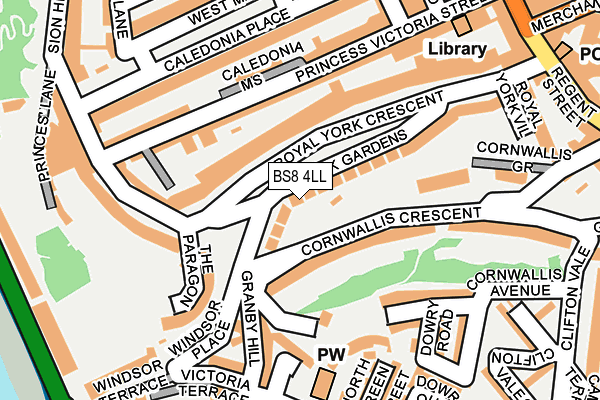 BS8 4LL map - OS OpenMap – Local (Ordnance Survey) BS8 4LL map - OS OpenMap – Local (Ordnance Survey)