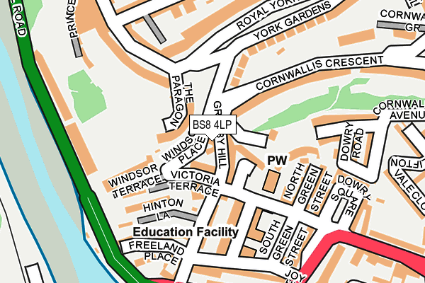 BS8 4LP map - OS OpenMap – Local (Ordnance Survey) BS8 4LP map - OS OpenMap – Local (Ordnance Survey)