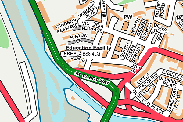 BS8 4LQ map - OS OpenMap – Local (Ordnance Survey)