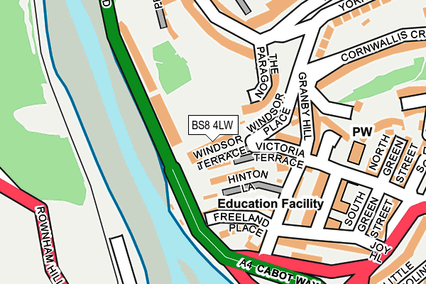 BS8 4LW map - OS OpenMap – Local (Ordnance Survey) BS8 4LW map - OS OpenMap – Local (Ordnance Survey)