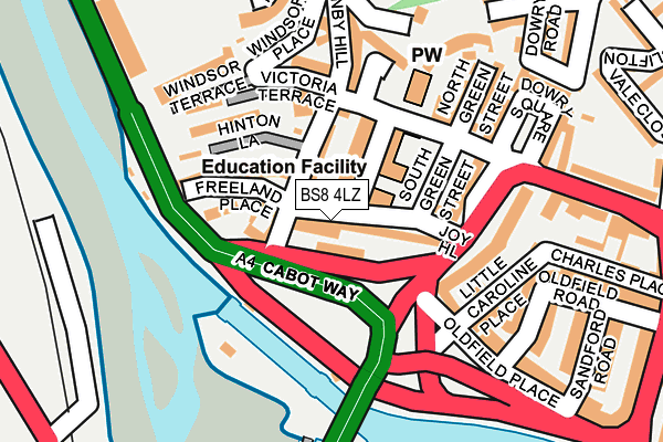BS8 4LZ map - OS OpenMap – Local (Ordnance Survey) BS8 4LZ map - OS OpenMap – Local (Ordnance Survey)