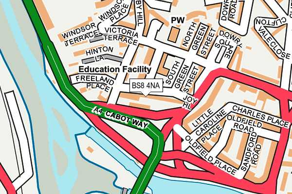 BS8 4NA map - OS OpenMap – Local (Ordnance Survey) BS8 4NA map - OS OpenMap – Local (Ordnance Survey)