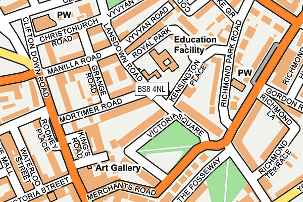 BS8 4NL map - OS OpenMap – Local (Ordnance Survey)