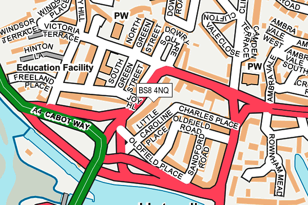 BS8 4NQ map - OS OpenMap – Local (Ordnance Survey) BS8 4NQ map - OS OpenMap – Local (Ordnance Survey)
