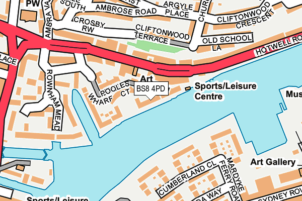 BS8 4PD map - OS OpenMap – Local (Ordnance Survey)