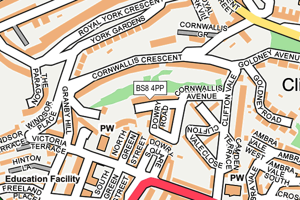 BS8 4PP map - OS OpenMap – Local (Ordnance Survey) BS8 4PP map - OS OpenMap – Local (Ordnance Survey)