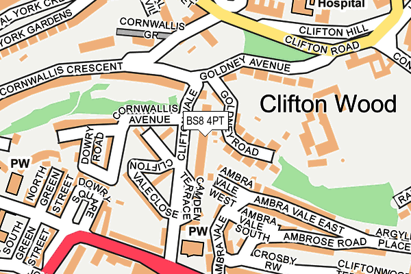 BS8 4PT map - OS OpenMap – Local (Ordnance Survey) BS8 4PT map - OS OpenMap – Local (Ordnance Survey)