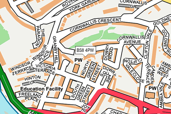 BS8 4PW map - OS OpenMap – Local (Ordnance Survey) BS8 4PW map - OS OpenMap – Local (Ordnance Survey)