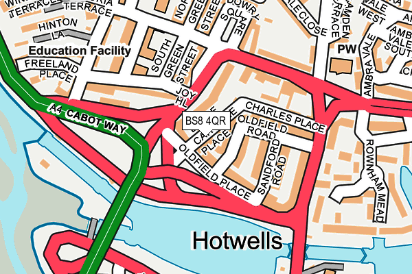 BS8 4QR map - OS OpenMap – Local (Ordnance Survey) BS8 4QR map - OS OpenMap – Local (Ordnance Survey)