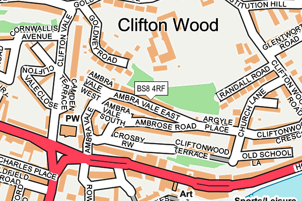BS8 4RF map - OS OpenMap – Local (Ordnance Survey)