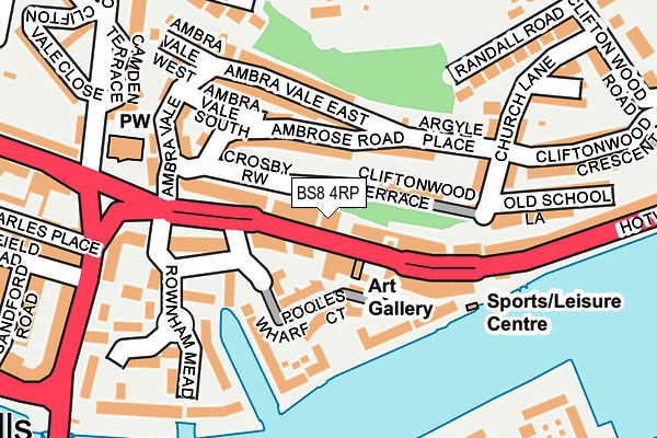 BS8 4RP map - OS OpenMap – Local (Ordnance Survey) BS8 4RP map - OS OpenMap – Local (Ordnance Survey)