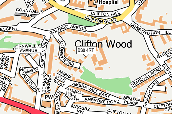 BS8 4RT map - OS OpenMap – Local (Ordnance Survey)