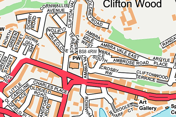 BS8 4RW map - OS OpenMap – Local (Ordnance Survey) BS8 4RW map - OS OpenMap – Local (Ordnance Survey)