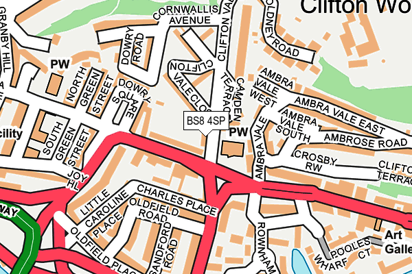 BS8 4SP map - OS OpenMap – Local (Ordnance Survey) BS8 4SP map - OS OpenMap – Local (Ordnance Survey)