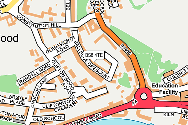 BS8 4TE map - OS OpenMap – Local (Ordnance Survey) BS8 4TE map - OS OpenMap – Local (Ordnance Survey)