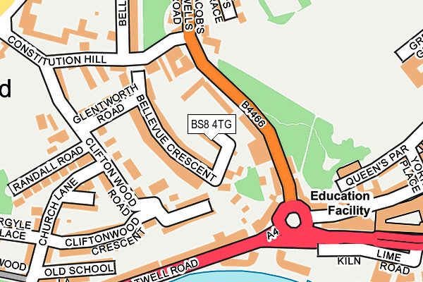 BS8 4TG map - OS OpenMap – Local (Ordnance Survey) BS8 4TG map - OS OpenMap – Local (Ordnance Survey)