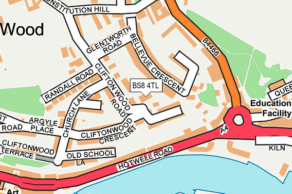 BS8 4TL map - OS OpenMap – Local (Ordnance Survey) BS8 4TL map - OS OpenMap – Local (Ordnance Survey)