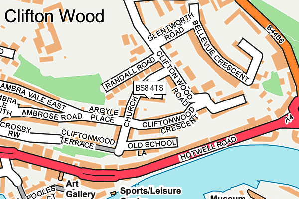 BS8 4TS map - OS OpenMap – Local (Ordnance Survey) BS8 4TS map - OS OpenMap – Local (Ordnance Survey)