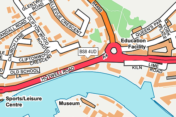 BS8 4UD map - OS OpenMap – Local (Ordnance Survey)