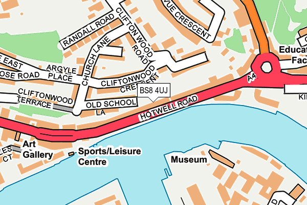 BS8 4UJ map - OS OpenMap – Local (Ordnance Survey) BS8 4UJ map - OS OpenMap – Local (Ordnance Survey)