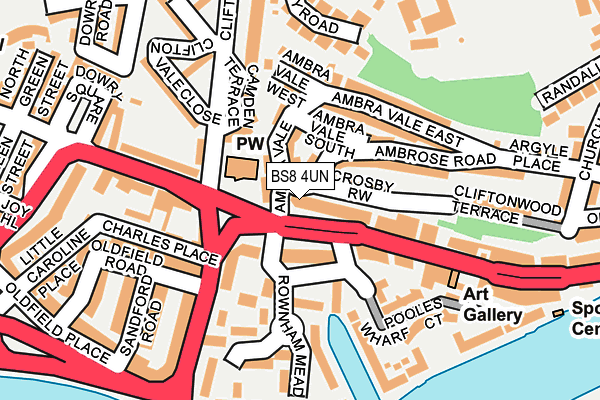 BS8 4UN map - OS OpenMap – Local (Ordnance Survey) BS8 4UN map - OS OpenMap – Local (Ordnance Survey)