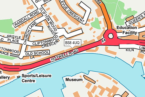 BS8 4UQ map - OS OpenMap – Local (Ordnance Survey) BS8 4UQ map - OS OpenMap – Local (Ordnance Survey)