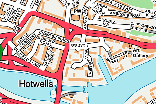 BS8 4YD map - OS OpenMap – Local (Ordnance Survey) BS8 4YD map - OS OpenMap – Local (Ordnance Survey)