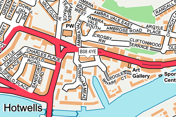 BS8 4YE map - OS OpenMap – Local (Ordnance Survey)
