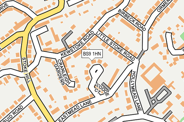 BS9 1HN map - OS OpenMap – Local (Ordnance Survey) BS9 1HN map - OS OpenMap – Local (Ordnance Survey)
