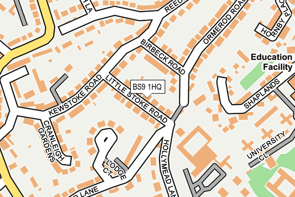 BS9 1HQ map - OS OpenMap – Local (Ordnance Survey) BS9 1HQ map - OS OpenMap – Local (Ordnance Survey)
