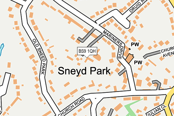 BS9 1QH map - OS OpenMap – Local (Ordnance Survey) BS9 1QH map - OS OpenMap – Local (Ordnance Survey)