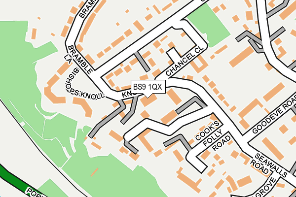 BS9 1QX map - OS OpenMap – Local (Ordnance Survey) BS9 1QX map - OS OpenMap – Local (Ordnance Survey)