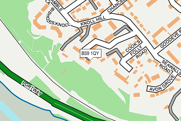 BS9 1QY map - OS OpenMap – Local (Ordnance Survey) BS9 1QY map - OS OpenMap – Local (Ordnance Survey)