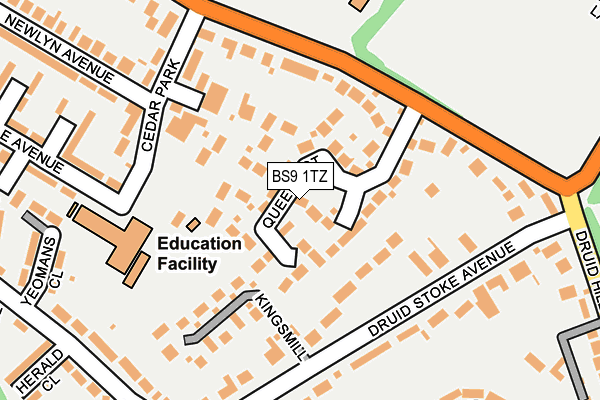 BS9 1TZ map - OS OpenMap – Local (Ordnance Survey) BS9 1TZ map - OS OpenMap – Local (Ordnance Survey)