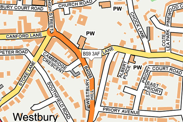 BS9 3AF map - OS OpenMap – Local (Ordnance Survey)