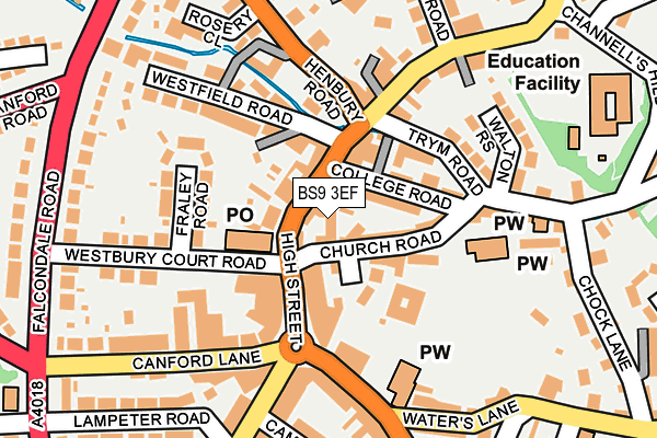 BS9 3EF map - OS OpenMap – Local (Ordnance Survey) BS9 3EF map - OS OpenMap – Local (Ordnance Survey)