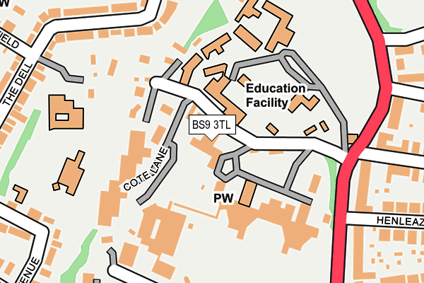 BS9 3TL map - OS OpenMap – Local (Ordnance Survey) BS9 3TL map - OS OpenMap – Local (Ordnance Survey)