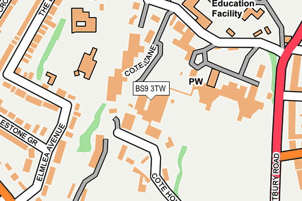 BS9 3TW map - OS OpenMap – Local (Ordnance Survey) BS9 3TW map - OS OpenMap – Local (Ordnance Survey)