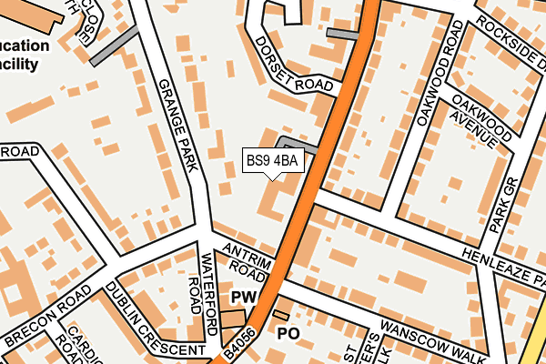 BS9 4BA map - OS OpenMap – Local (Ordnance Survey) BS9 4BA map - OS OpenMap – Local (Ordnance Survey)