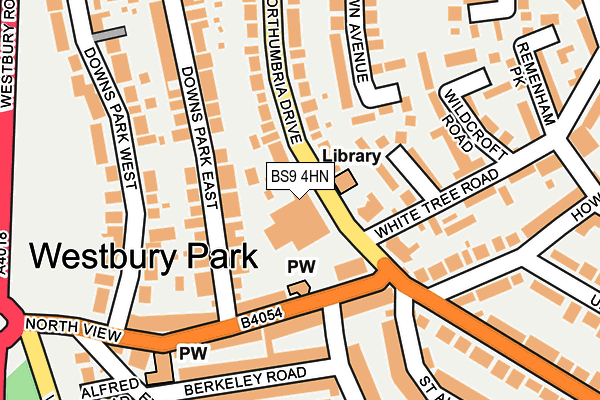 BS9 4HN map - OS OpenMap – Local (Ordnance Survey) BS9 4HN map - OS OpenMap – Local (Ordnance Survey)