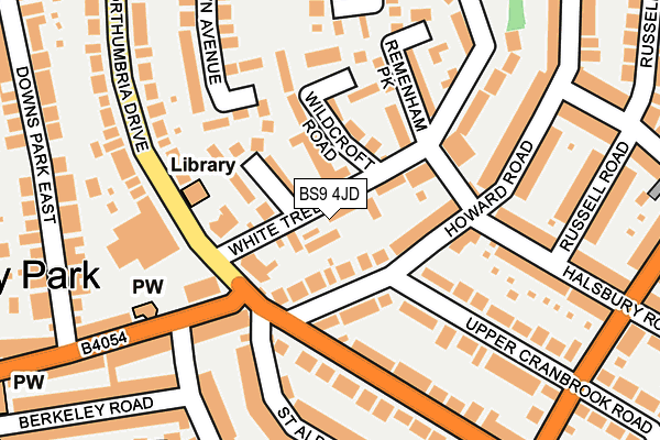 BS9 4JD map - OS OpenMap – Local (Ordnance Survey) BS9 4JD map - OS OpenMap – Local (Ordnance Survey)