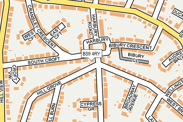 BS9 4RY map - OS OpenMap – Local (Ordnance Survey) BS9 4RY map - OS OpenMap – Local (Ordnance Survey)