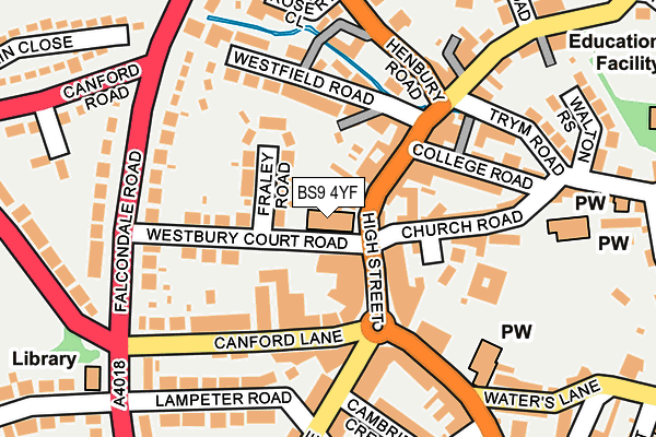 BS9 4YF map - OS OpenMap – Local (Ordnance Survey) BS9 4YF map - OS OpenMap – Local (Ordnance Survey)