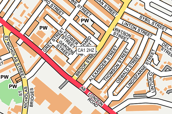 CA1 2HZ map - OS OpenMap – Local (Ordnance Survey) CA1 2HZ map - OS OpenMap – Local (Ordnance Survey)