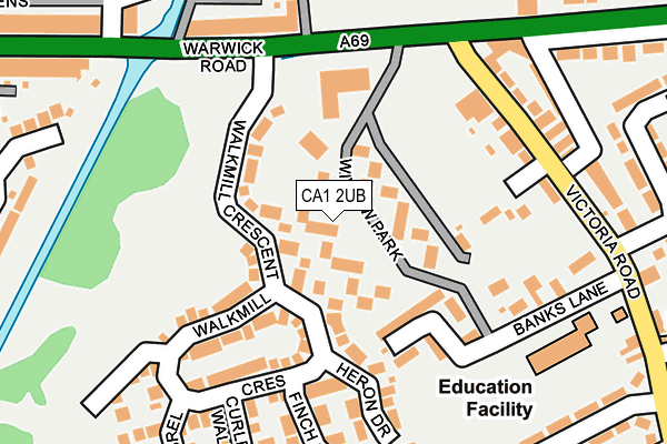CA1 2UB map - OS OpenMap – Local (Ordnance Survey) CA1 2UB map - OS OpenMap – Local (Ordnance Survey)