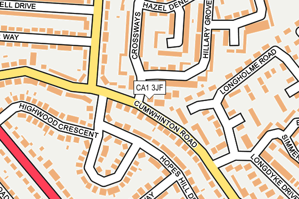 CA1 3JF map - OS OpenMap – Local (Ordnance Survey) CA1 3JF map - OS OpenMap – Local (Ordnance Survey)