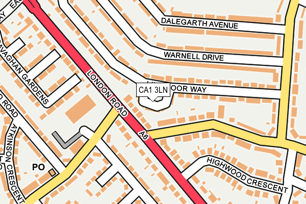 CA1 3LN map - OS OpenMap – Local (Ordnance Survey) CA1 3LN map - OS OpenMap – Local (Ordnance Survey)