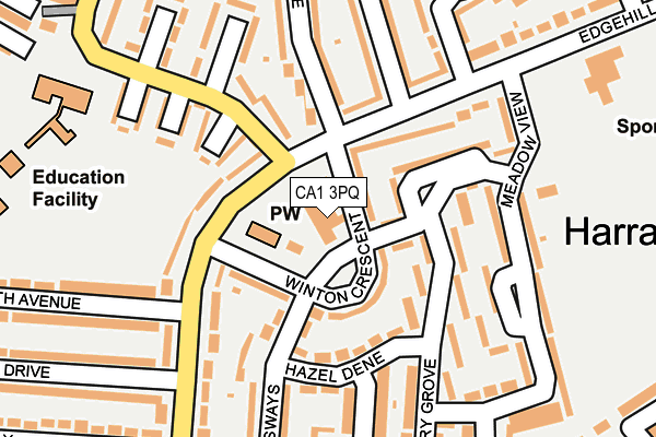 CA1 3PQ map - OS OpenMap – Local (Ordnance Survey) CA1 3PQ map - OS OpenMap – Local (Ordnance Survey)